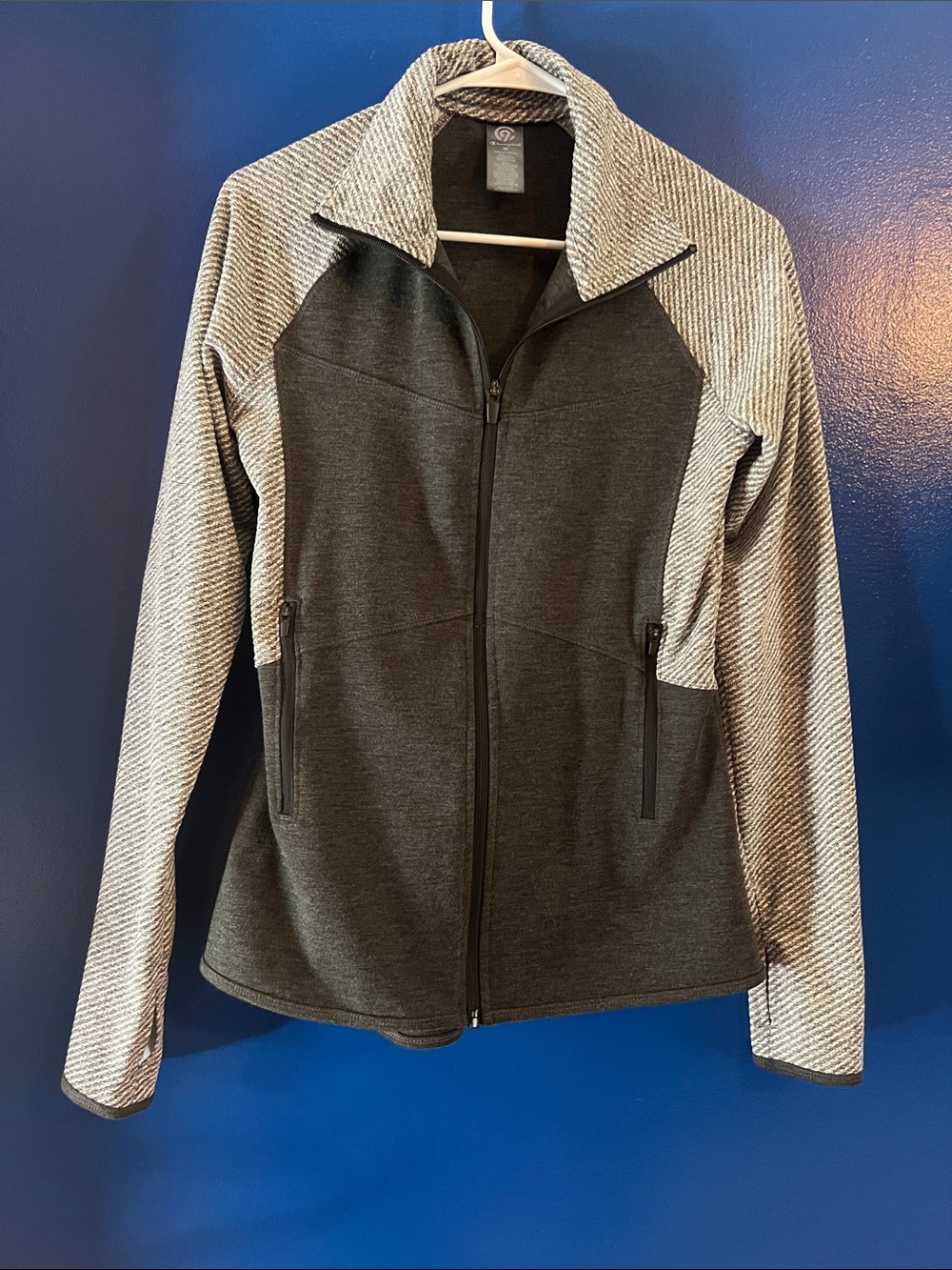 Champion Women's Two-Tone Zip Front Jacket - Gray & Light Gray